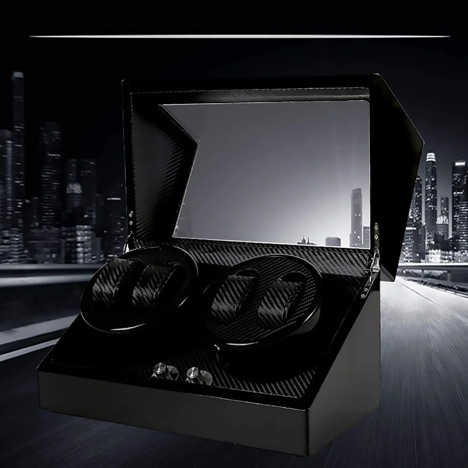 Quiet Mechanical Watches Shaker Case Winding Box platypus stable forum Watch Winders - High End Wooden Automatic Rotating Watch Winder Double-Head Four Epitope Watches Storage Box Display Holder Ultra 