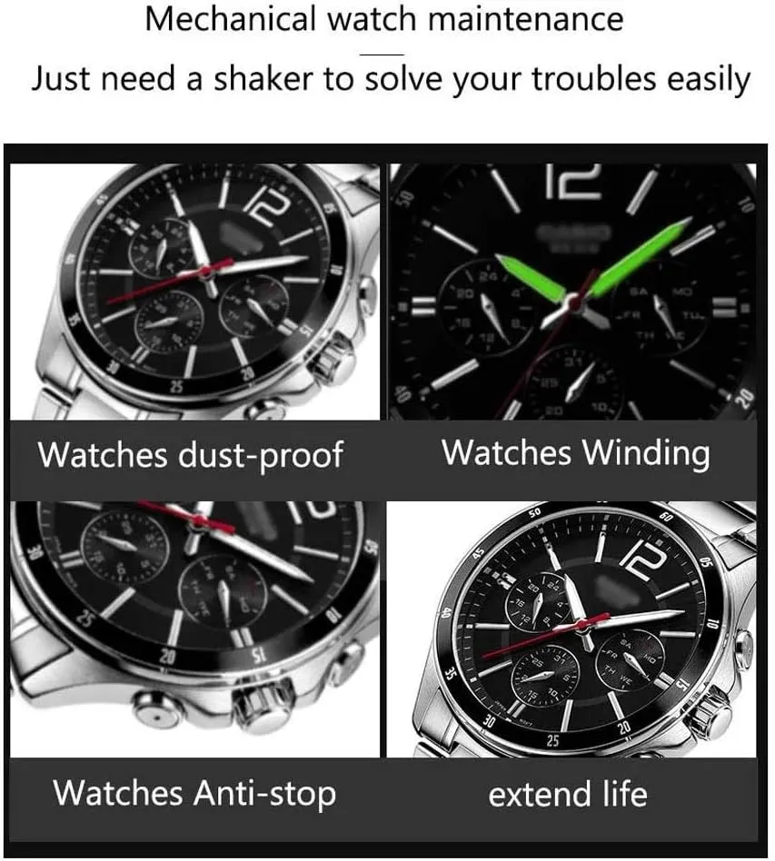 Quiet Motor, Wood serve crustal Shell Piano Paint Exterior, 4 Rotation Modes Watch Winder Display Watch Box Watch Storage Watch Winder for 4 Watches   6 Storage, with LED Light, 