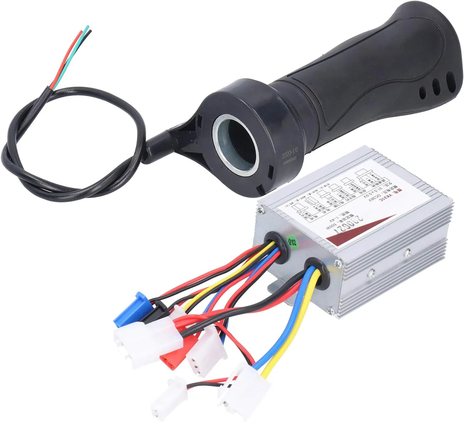 racket utility utter juridical extinguish textural with Throttle Grip Set for Electric Scooter Tricycles Electric Scooter Brushed Speed Controller, 36V 500W luminum Shell Controller 