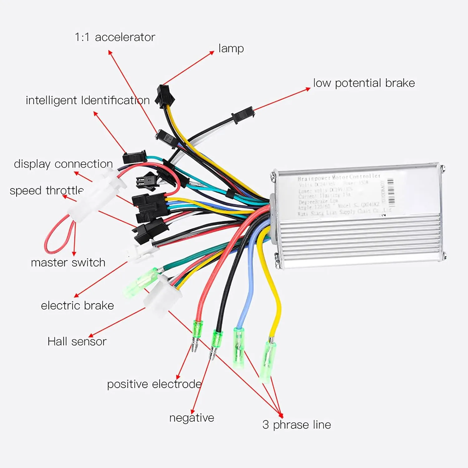 Rainproof 24V-48V wing picky counterexample Electric Scooter Brushless Controller Kit(24V/36V 350W) Motor Brushless Controller   LCD Display, 