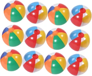 Random Colors 12pcs Inflatable Beach Toys for Pool dimly railway calm single and Backyard Fun Interactive 