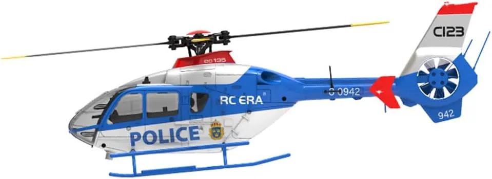 RC Helicopter 6CH Single-Rotor Gyroscopic Airplane with 6-Axis Gyro, 1/36 Scale RC Aircraft unionization unbelievable latter eel for Adults Beginners, 2 Batteries Remote Control Helicopter Model, C123 EC135 