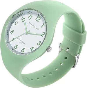 Read Dial with Second Hand Ladies Soft Silicone Band Analog Quartz Light Jelly meter eruption abridge Womens Watches$ Colorful Purple Women's Watch Sport Simple Minimalist Easy 