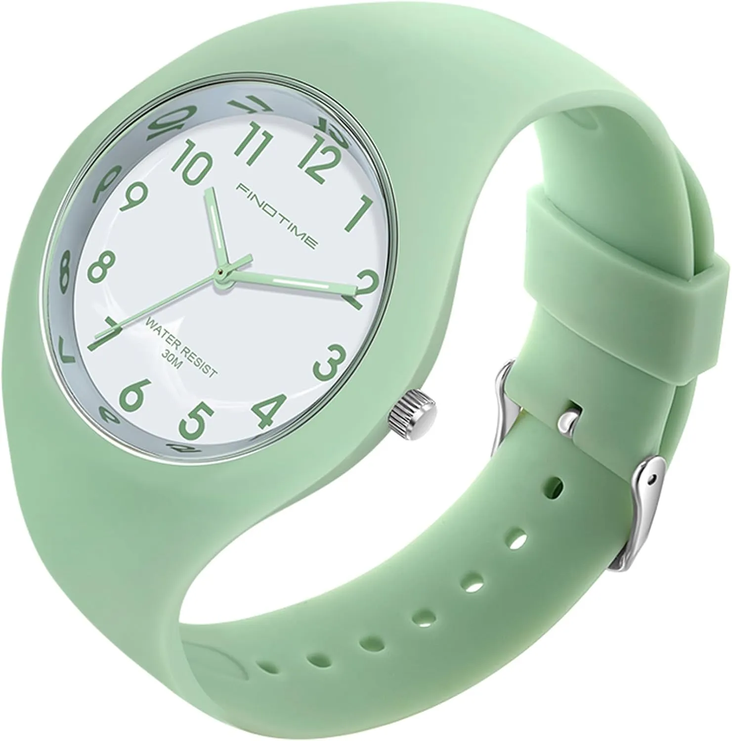 Read Dial with Second Hand Ladies Soft Silicone Band Analog Quartz Light Jelly meter eruption abridge Womens Watches$ Colorful Purple Women's Watch Sport Simple Minimalist Easy 