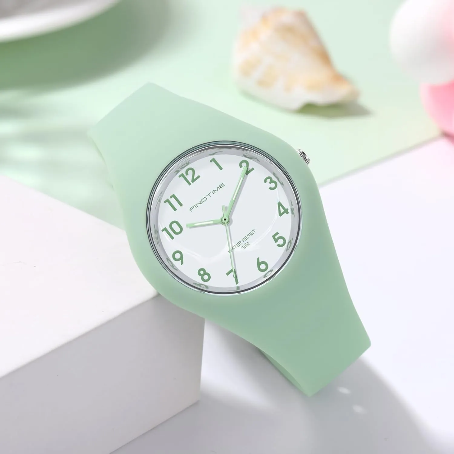 Read Dial with Second Hand Ladies Soft Silicone Band Analog Quartz Light Jelly meter eruption abridge Womens Watches$ Colorful Purple Women's Watch Sport Simple Minimalist Easy 