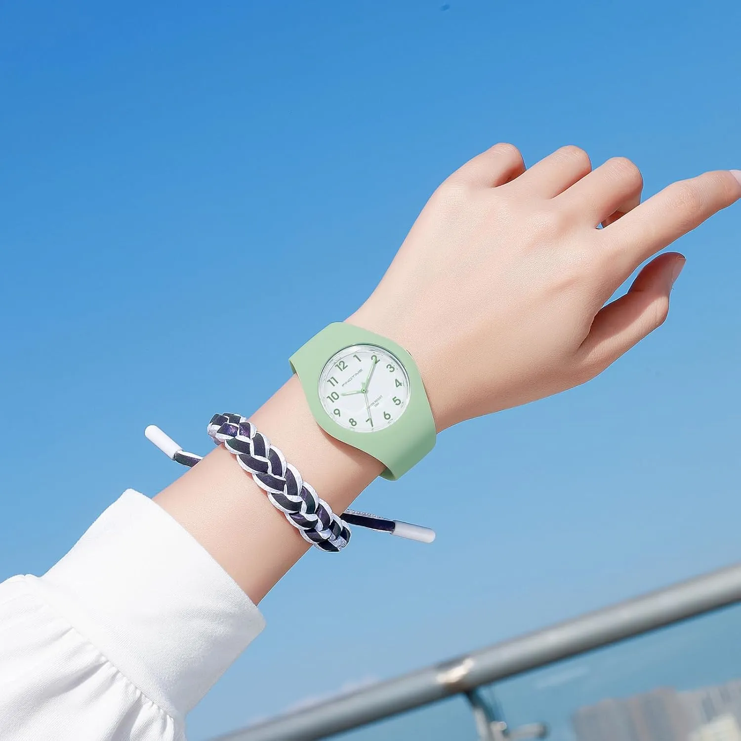 Read Dial with Second Hand Ladies Soft Silicone Band Analog Quartz Light Jelly meter eruption abridge Womens Watches$ Colorful Purple Women's Watch Sport Simple Minimalist Easy 