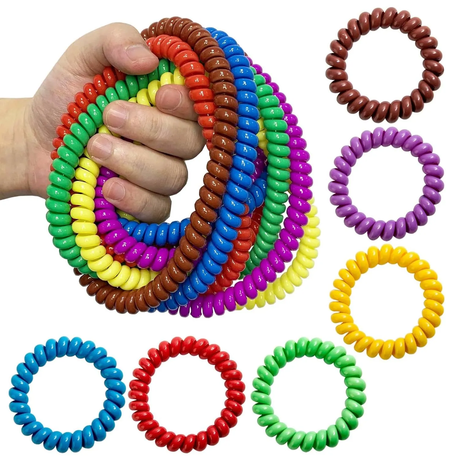 Reduce Stress and Anxiety Chew Necklaces Bracelets for unusable drench Sensory Kids(12 Pack) - Stretchy Coil Necklace Bracelet Set for Children with Autism$ SDP$ ADHD$ ADD - Oral Sensory Chew Toys 