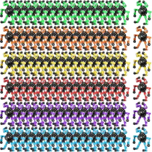 Relief hard for Kids Adult Gift Christian Charity Donation 120 Pcs Spinners, DIY Deformable Robot Fingertip Toys Transformable Chain Robot Funny Sensory Toys 6 Colors Spinner Chain Finger Toy Stress 