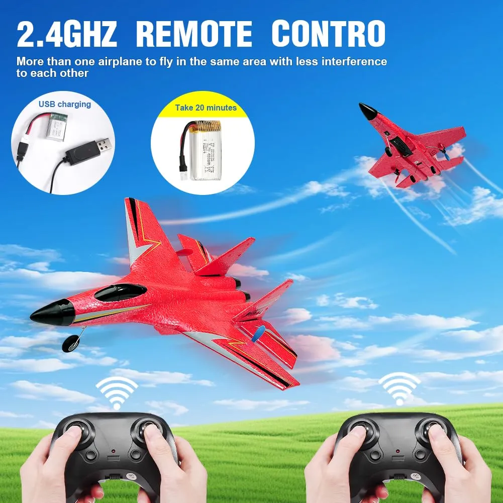 Remote Control Glider Model Toy – 2.4G 2-Channel Electric Foam Airplane
