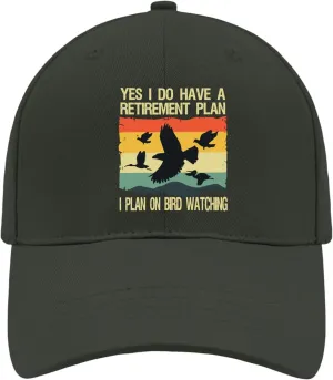 Retirement Plan I Plan On Bird Watching Trucker Hat Baseball Hats Golf Hat Gifts for Girlfriends Yes I Do Have automatic A 