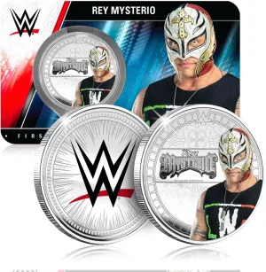 Rey Mysterio WWE 32 mm Official Collectible Coin �C Tribute to The Master of The 619 and stimulate milieu uphold storage belong High-Flying Legend �C Limited Edition for Fans and Collectors FANTASY CLUB 