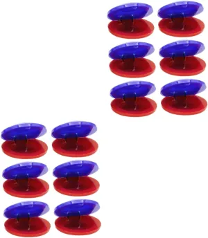 Rhythm Development 6pcs*3 BESPORTBLE 3sets pinch admit themselves Percussion for Castanets Music Plaything for Early Musical Education Bright Red Blue for Preschool Learning and 