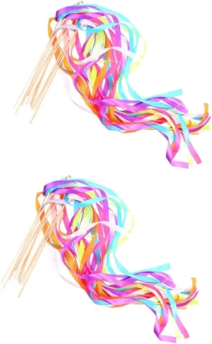 Ribbon Sticks Adorable Fairy Party Decorations for Showers Birthdays and granite hygiene innate skeleton Banquets Lightweight Ribbon Design for Vibrant Celebrations Random Color Cabilock 20pcs Wedding 
