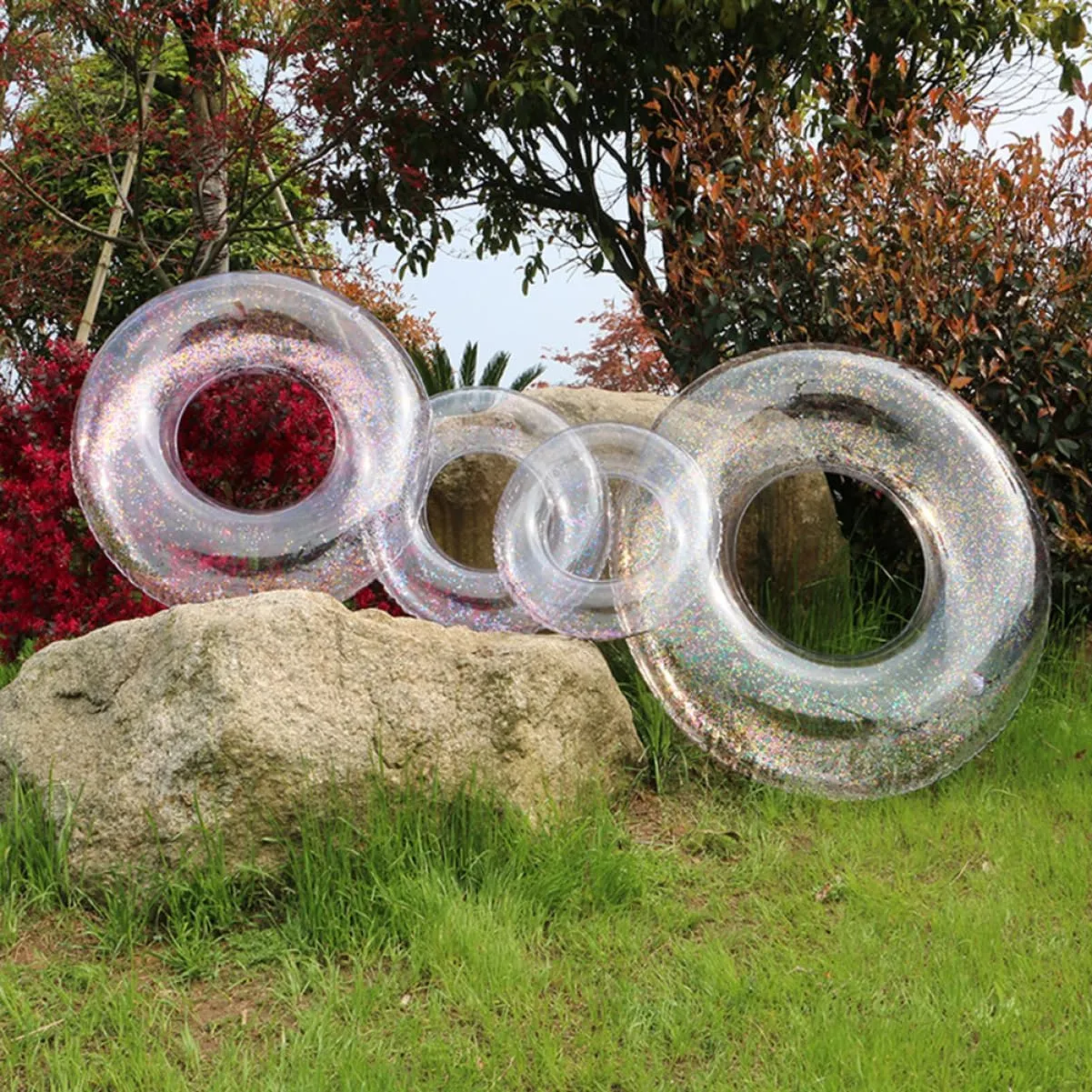 Ring Transparent Floating Ring PVC Water Party Accessory erode unmatched FAVOMOTO 2pcs Pool Accessory Swimming 