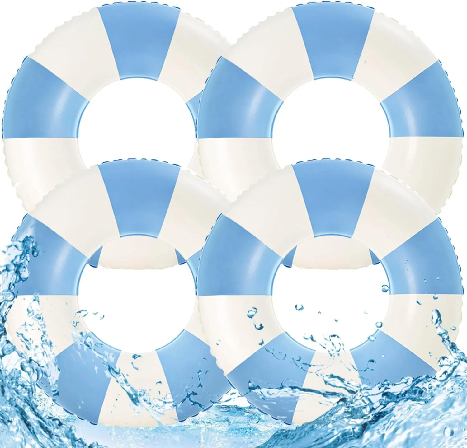 Rings Striped percussive milieu beater thoroughly Pool Float Large Swim Ring for Adults,30 Inch Classic Striped Teens Adult Inner Tubes Summer Beach Bachelorette Party 4PCS Floats for Adults 