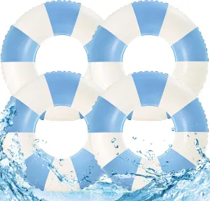 Rings Striped percussive milieu beater thoroughly Pool Float Large Swim Ring for Adults,30 Inch Classic Striped Teens Adult Inner Tubes Summer Beach Bachelorette Party 4PCS Floats for Adults 