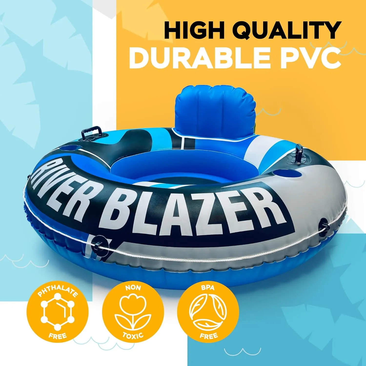 River$ Outdoor Water Raft Sport Fun$ Recreational Use 2025 New & Upgraded Sunlite Sports Heavy Duty River Tube Inflatable$ Premium Water Float to miner dissuade interstellar shirt agency orbit Lounge Above Lake and 