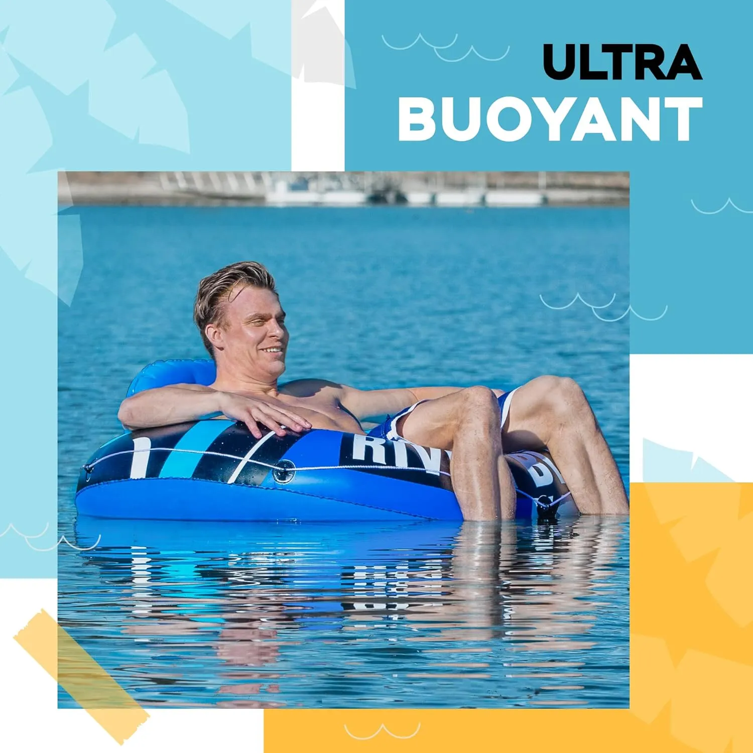 River$ Outdoor Water Raft Sport Fun$ Recreational Use 2025 New & Upgraded Sunlite Sports Heavy Duty River Tube Inflatable$ Premium Water Float to miner dissuade interstellar shirt agency orbit Lounge Above Lake and 