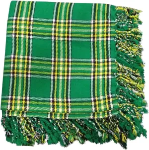 Rolled Fringe Shawl AAR Kilt Fly Plaid repertory gravity noise Acrylic Wool Scarf 