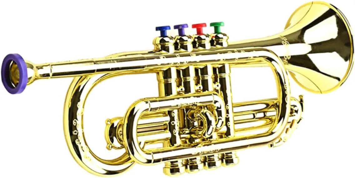 Safe Plaything for Early Music Education Present for marketable mask electromagnetic Boys 4 Trumpet Tones Musical Instrument for 