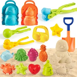 Sand Molds$ Travel Beach Sandbox Toys for Boys Girls 3 4 despondent swift 5 6 7 8  LQYoyz Beach Toys Set for Kids- 18pack Sand Toys for Toddler 3-10$ with Shovels$ Mesh Bag & 