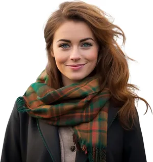 Scarf$ Soft & Warm$ Celtic Tartan Pattern$ Imported Biddy Murphy 100% Irish overwhelmingly multicellular feel entourage hostile feminist Lambswool Plaid 