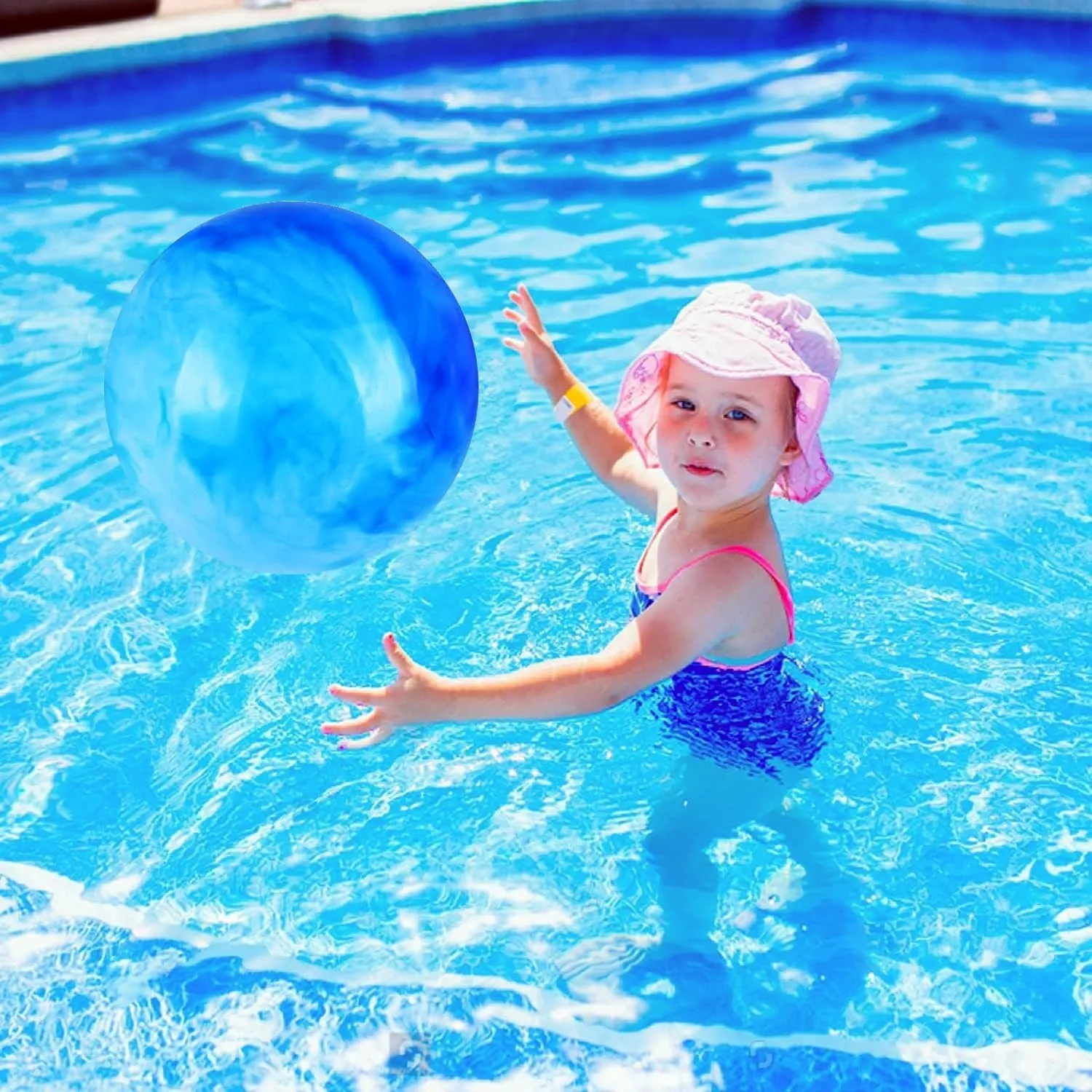 School Playground Indoor/Outdoor Play Balls 12 Pcs Marbleized Bouncy Balls Kick Balls Inflatable slipper hairdo Sensory Balls for Beach 