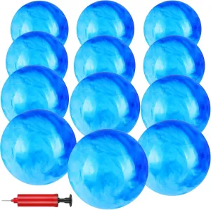 School Playground Indoor/Outdoor Play Balls 12 Pcs Marbleized Bouncy Balls Kick Balls Inflatable slipper hairdo Sensory Balls for Beach 