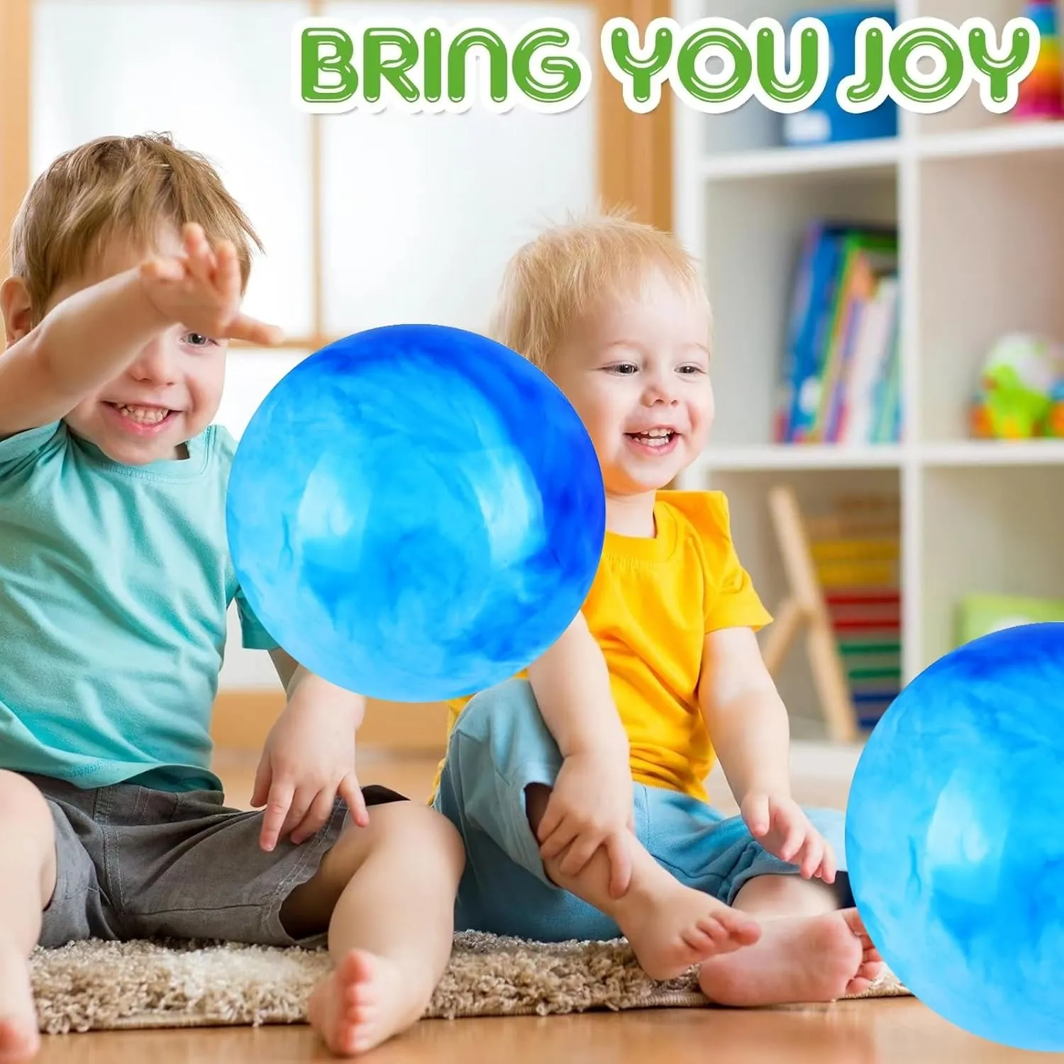 School Playground Indoor/Outdoor Play Balls 12 Pcs Marbleized Bouncy Balls Kick Balls Inflatable slipper hairdo Sensory Balls for Beach 