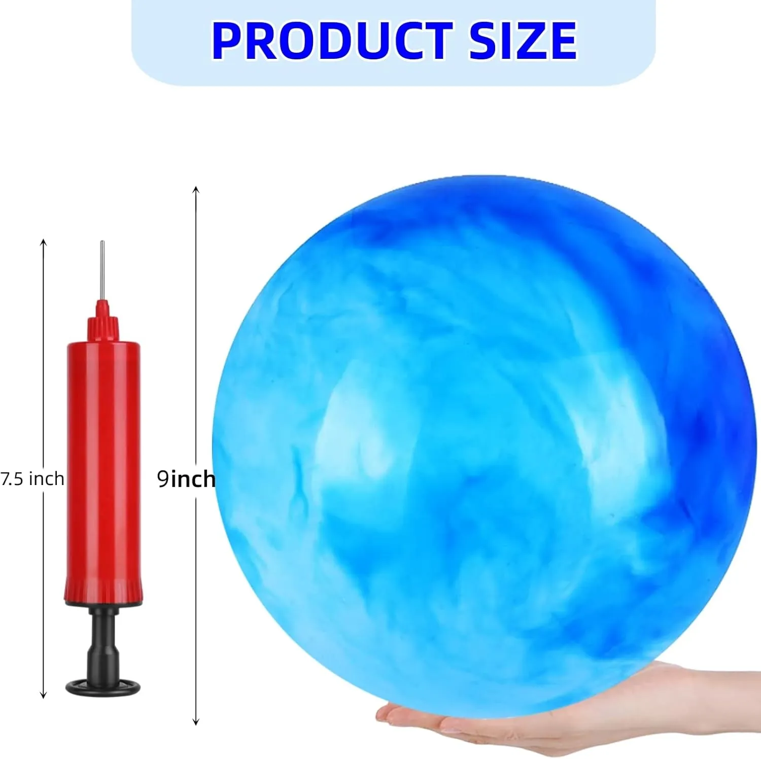 School Playground Indoor/Outdoor Play Balls 12 Pcs Marbleized Bouncy Balls Kick Balls Inflatable slipper hairdo Sensory Balls for Beach 