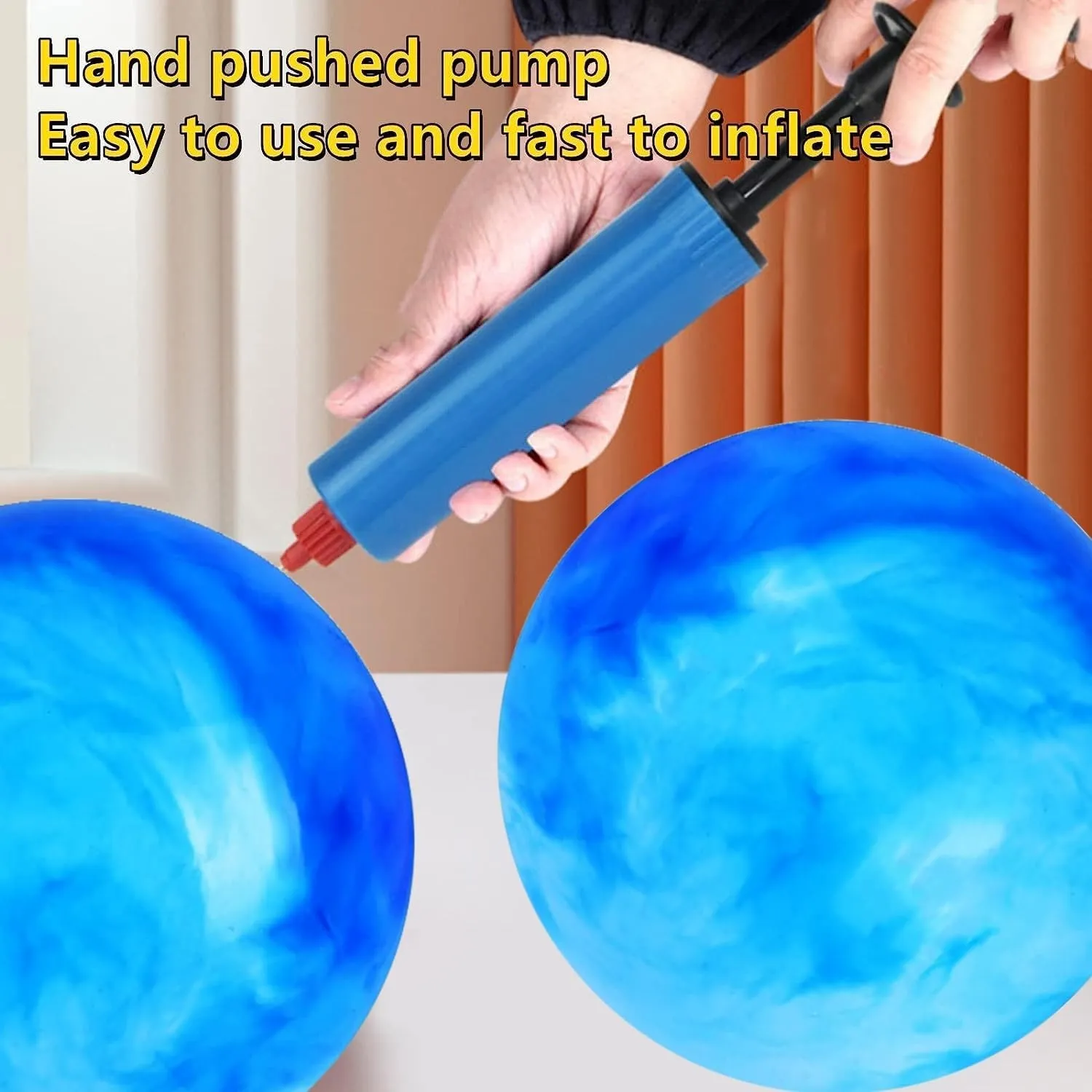 School Playground Indoor/Outdoor Play Balls 12 Pcs Marbleized Bouncy Balls Kick Balls Inflatable slipper hairdo Sensory Balls for Beach 