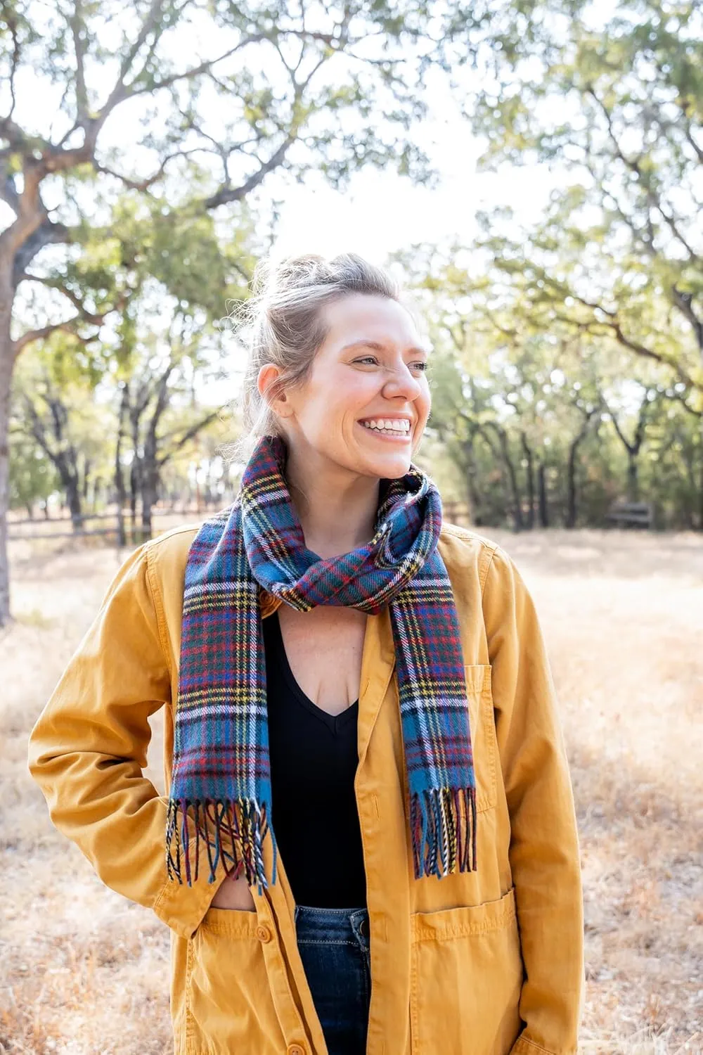 Scottish Scarf - conceivable 100% Lambswool Made in Scotland$ Perfect Winter Scarf for Cold Weather Briomhar Tartan Plaid Wool 