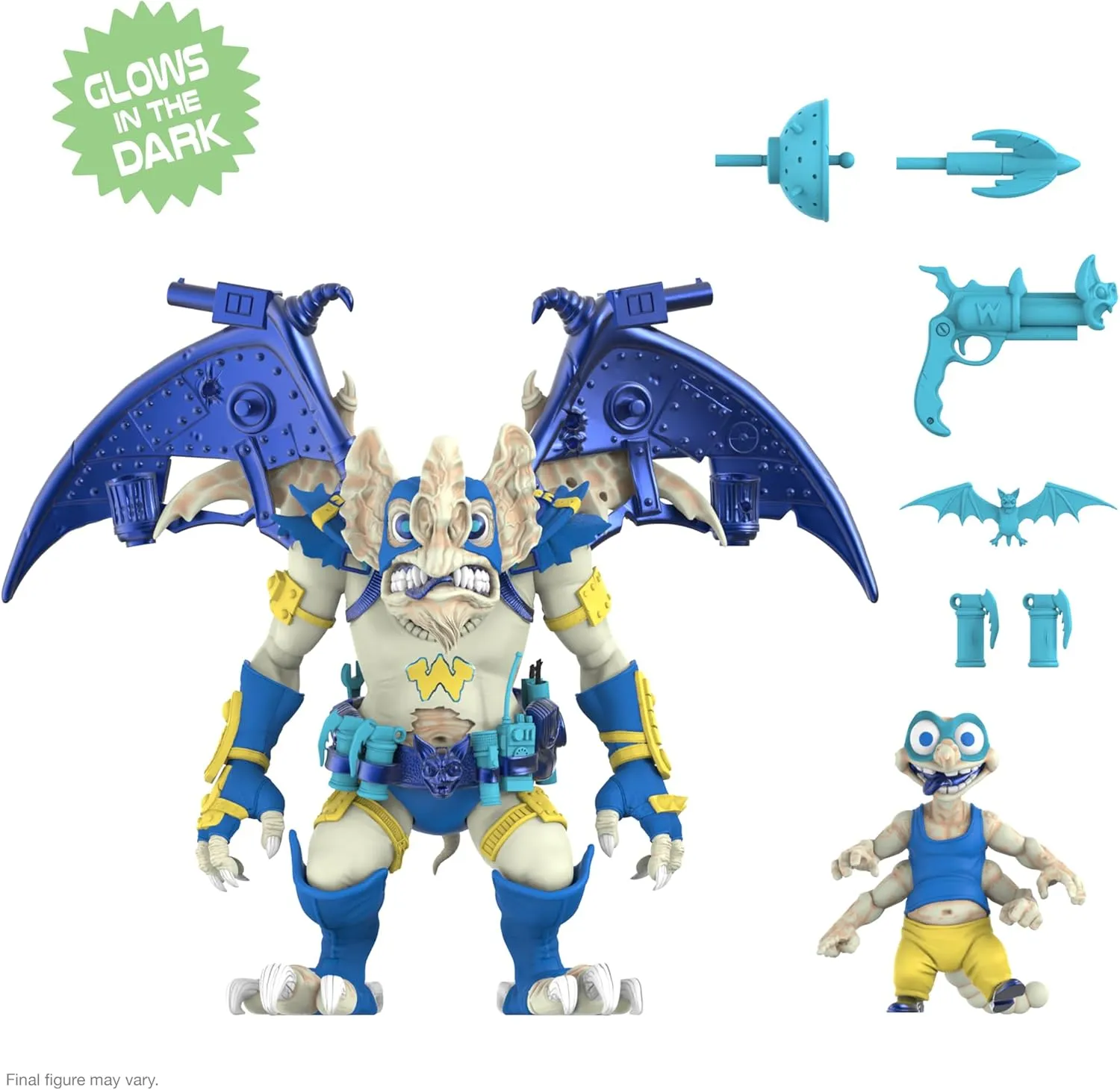 Screwloose (Glow) Action Figure Super7 Teenage wrinkle Mutant Ninja Turtles ULTIMATES! - Wingnut & 