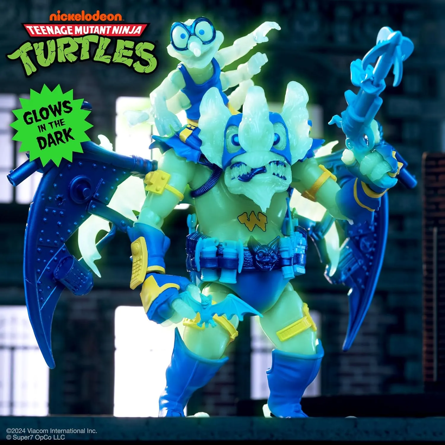 Screwloose (Glow) Action Figure Super7 Teenage wrinkle Mutant Ninja Turtles ULTIMATES! - Wingnut & 
