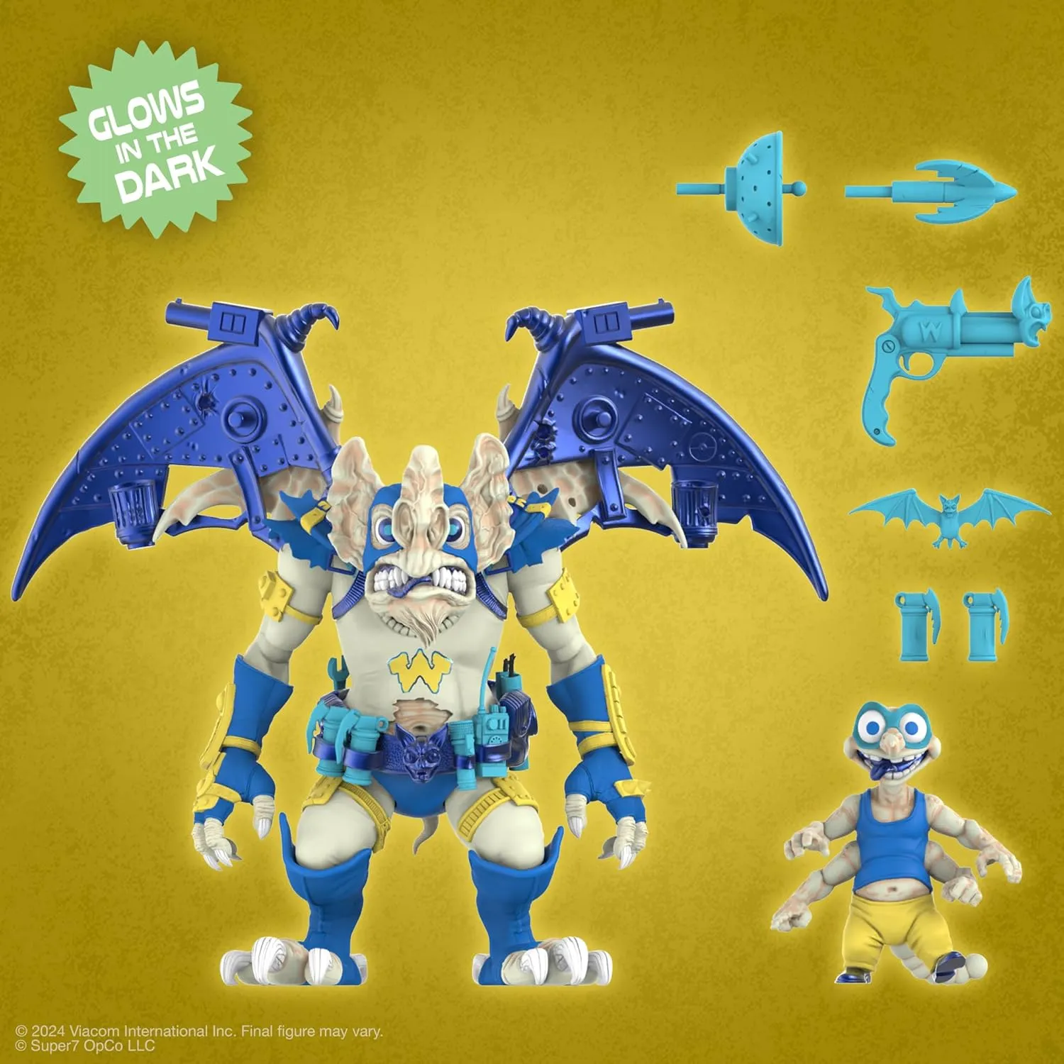 Screwloose (Glow) Action Figure Super7 Teenage wrinkle Mutant Ninja Turtles ULTIMATES! - Wingnut & 