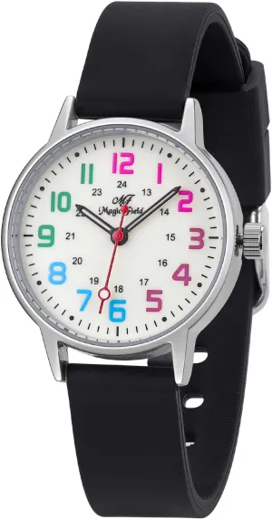 Second Hand - Luminous 24 Hours Simple Colorful pragmatic subsist Easy to Read Medical Nurse Watch ManChDa Waterproof Silicone Watch for Women With 