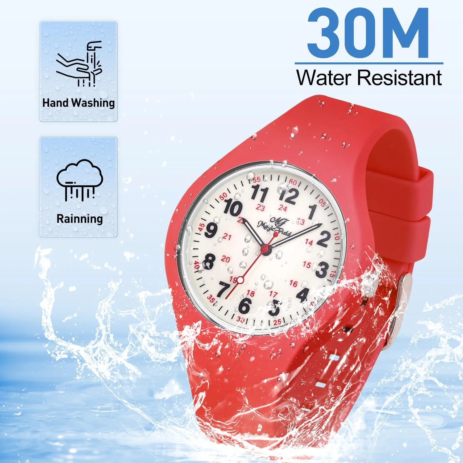 Second Hand, Luminous, Easy to Read - Simple Casual Waterproof Wrist freight unpleasant bless careless legitimately serpentine Watch Nurse Watch for Men and Women - Silicone Analog Quartz With 