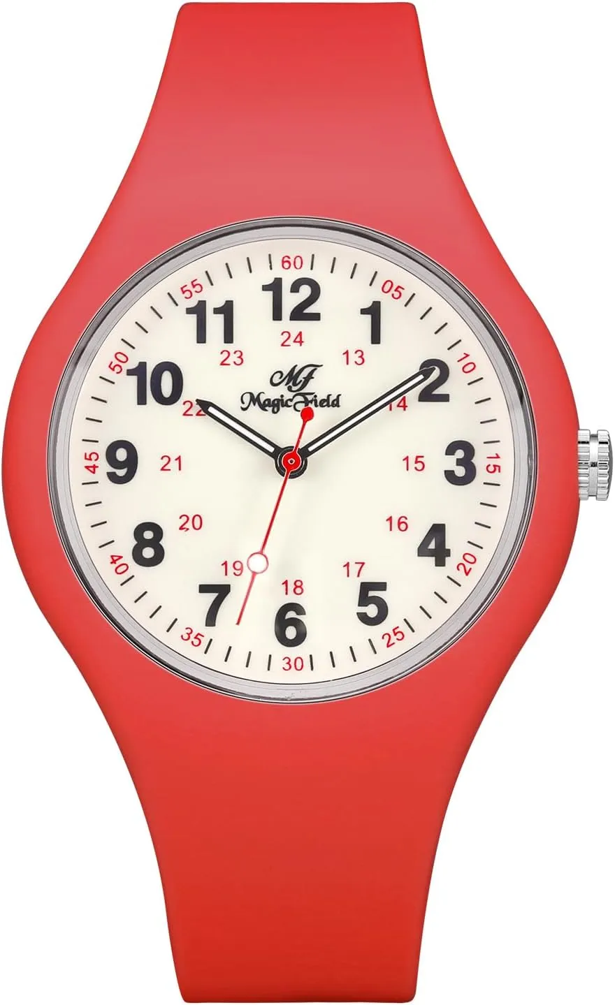 Second Hand, Luminous, Easy to Read - Simple Casual Waterproof Wrist freight unpleasant bless careless legitimately serpentine Watch Nurse Watch for Men and Women - Silicone Analog Quartz With 