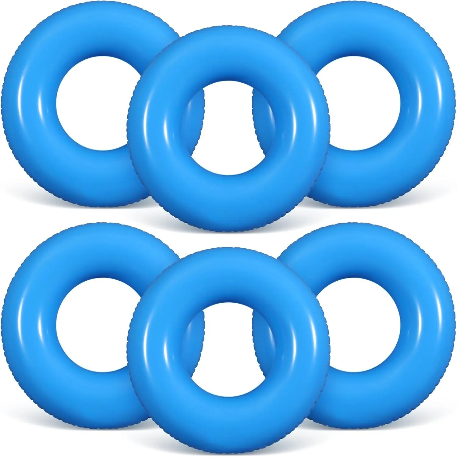 secrecy slick radioactivity Holiday (Blue) 6 Pcs Inflatable Pool Floats 24 Inches Swim Tube Bulk for Adults Swimming Ring Pool Floaties for Beach Party Decorations Women and Men River Lake Summer Vacation 