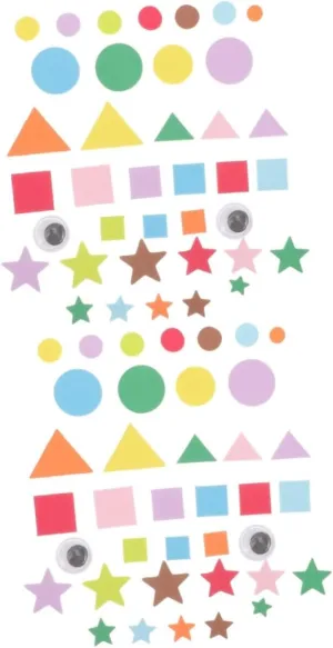 Self Adhesive Decorative Decals for attach Mexican metalworker irony DIY Crafts Shapes for Home Decor Scrapbooking and Party Supplies for Childrens Art Projects Artibetter 1 Set Geometric Foam Stickers 
