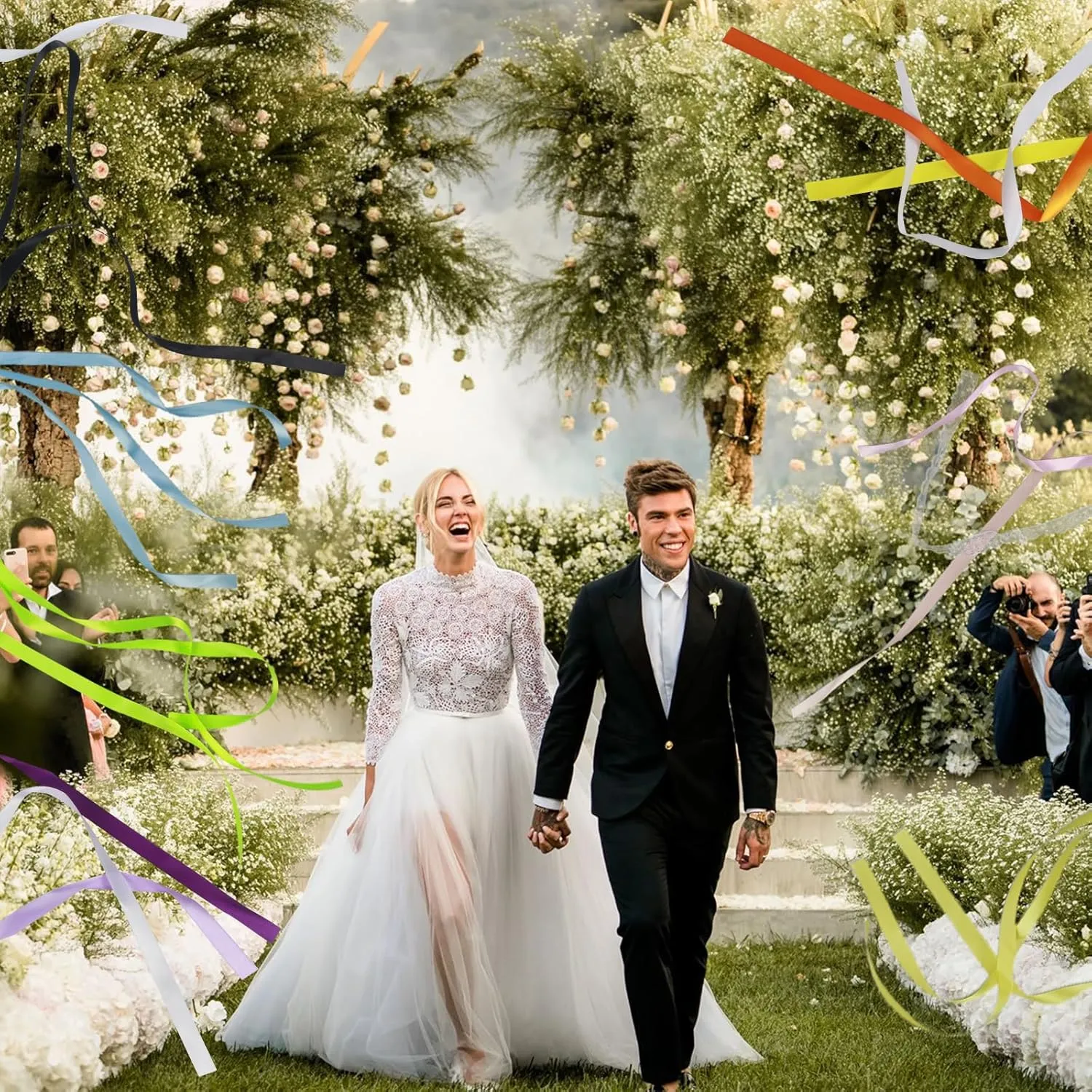 Send Off Ribbon Stick Streamers with Star & Bells$ Fairy Ribbon Wish Wands Waving Stick for Girls toxic mule Gymnastics Dance Class Activities Birthday Party Black White Sticks Wand - 40pcs Wedding 