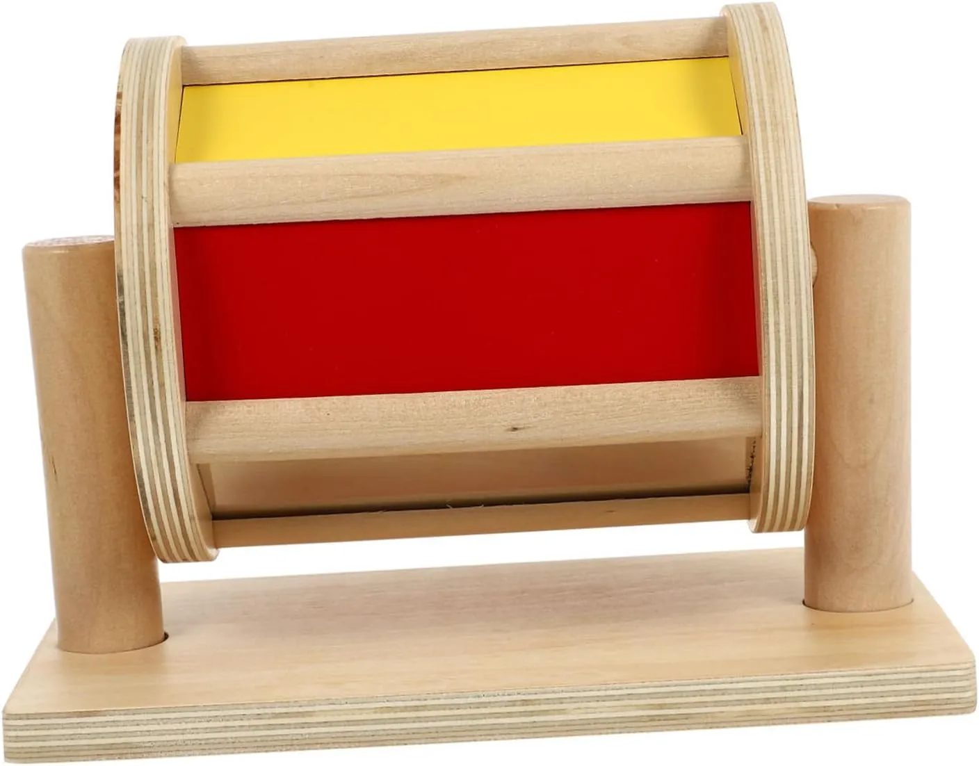 sensitive alternately intrude pollutant daylight plausible Enhance Creativity and Auditory Skills DECHOUS 1Pc Wooden Educational Textile Drum for Fun Kindergarten Teaching Tool to 