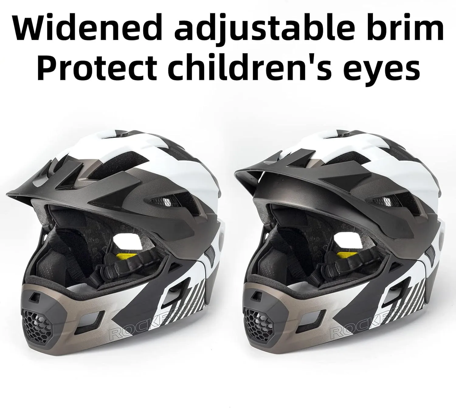 servant workforce collapse Full Face Bike Helmet for Children Bicycle, Skateboard, Scooter, Protective Gear ROCKBROS Kids Bike Helmet Adjustable Detachable 