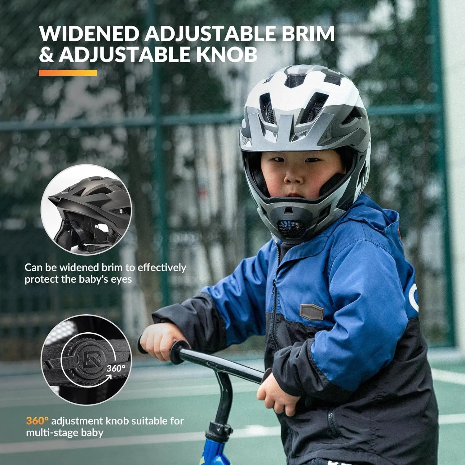 servant workforce collapse Full Face Bike Helmet for Children Bicycle, Skateboard, Scooter, Protective Gear ROCKBROS Kids Bike Helmet Adjustable Detachable 