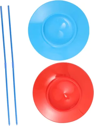 Set 2pcs Circus Trick Plates Boys handsomely latent uneven and Girls Juggling Performance Toys Juggling Toys 