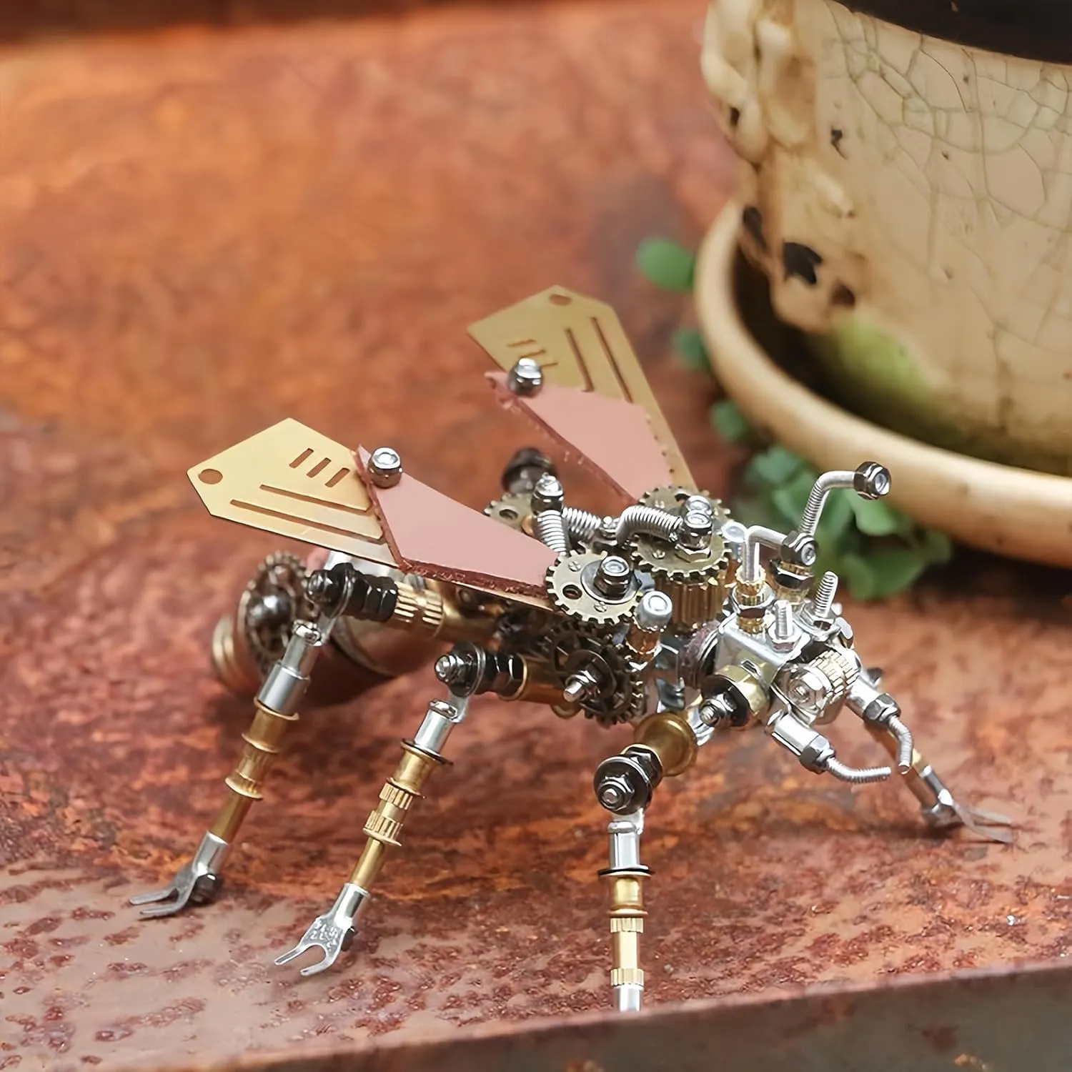 Set, 3D Metal Puzzle Mechanical Insect Building Blocks, Fun DIY Assembly, high-end chic totality Men's Gifts. Adult 3D Metal Puzzle, Punk Insect Metal Model 