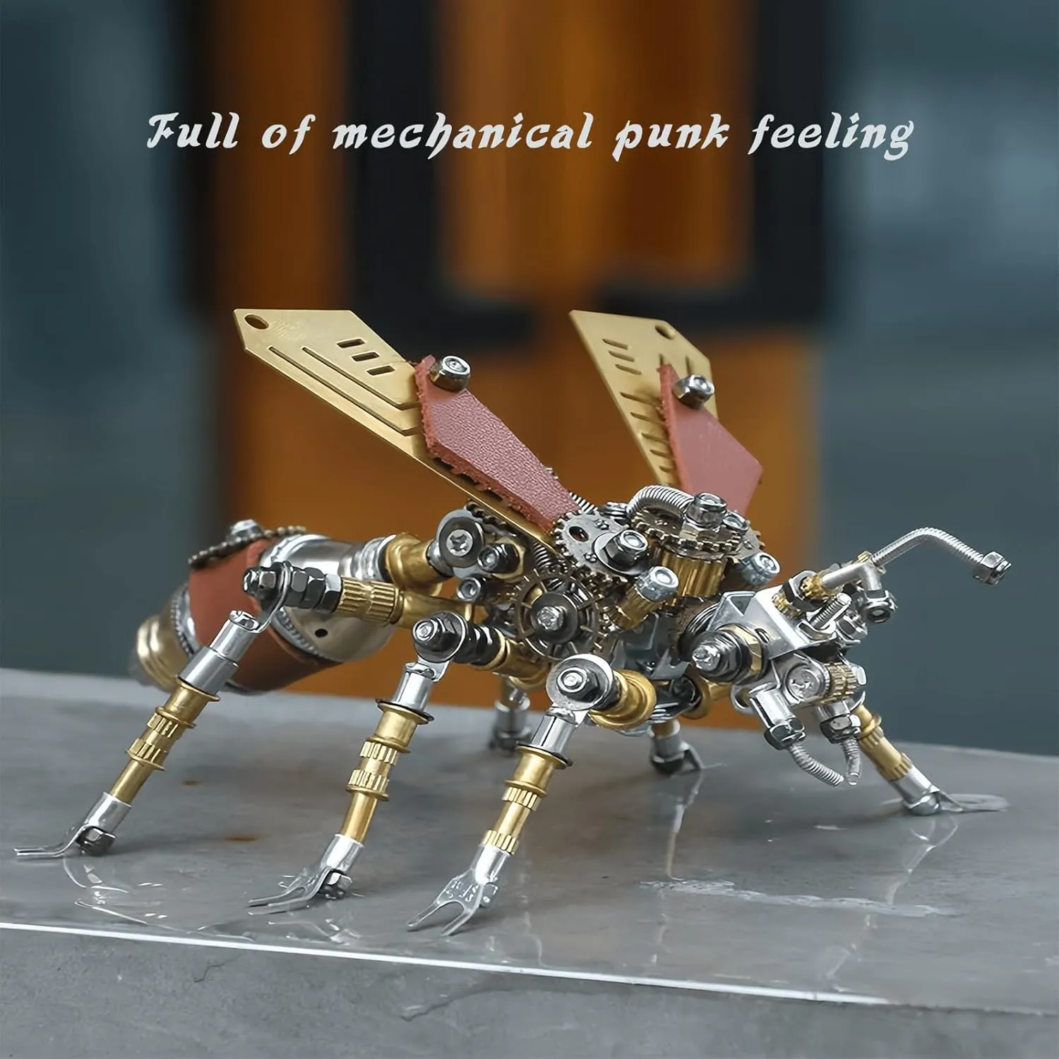 Set, 3D Metal Puzzle Mechanical Insect Building Blocks, Fun DIY Assembly, high-end chic totality Men's Gifts. Adult 3D Metal Puzzle, Punk Insect Metal Model 