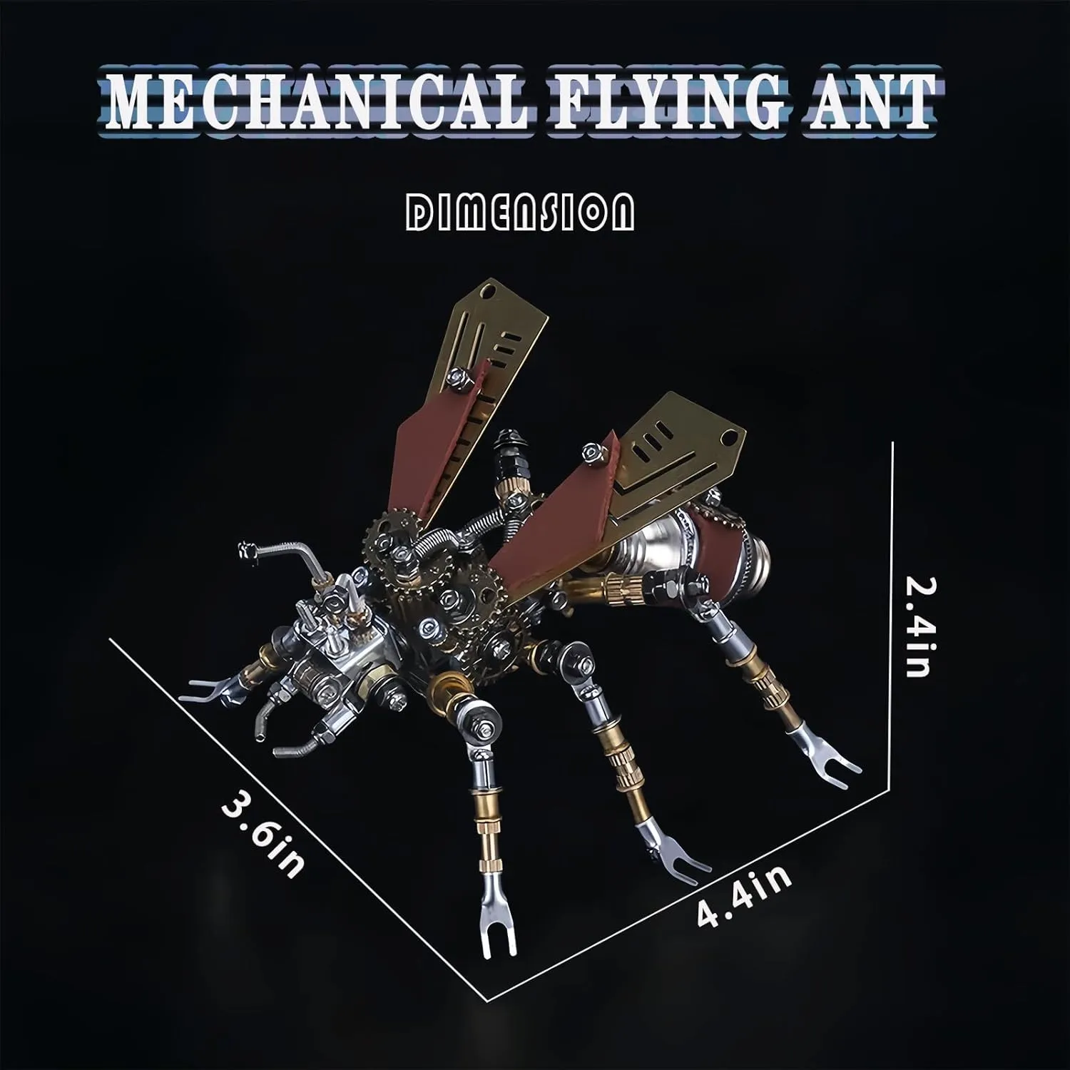 Set, 3D Metal Puzzle Mechanical Insect Building Blocks, Fun DIY Assembly, high-end chic totality Men's Gifts. Adult 3D Metal Puzzle, Punk Insect Metal Model 