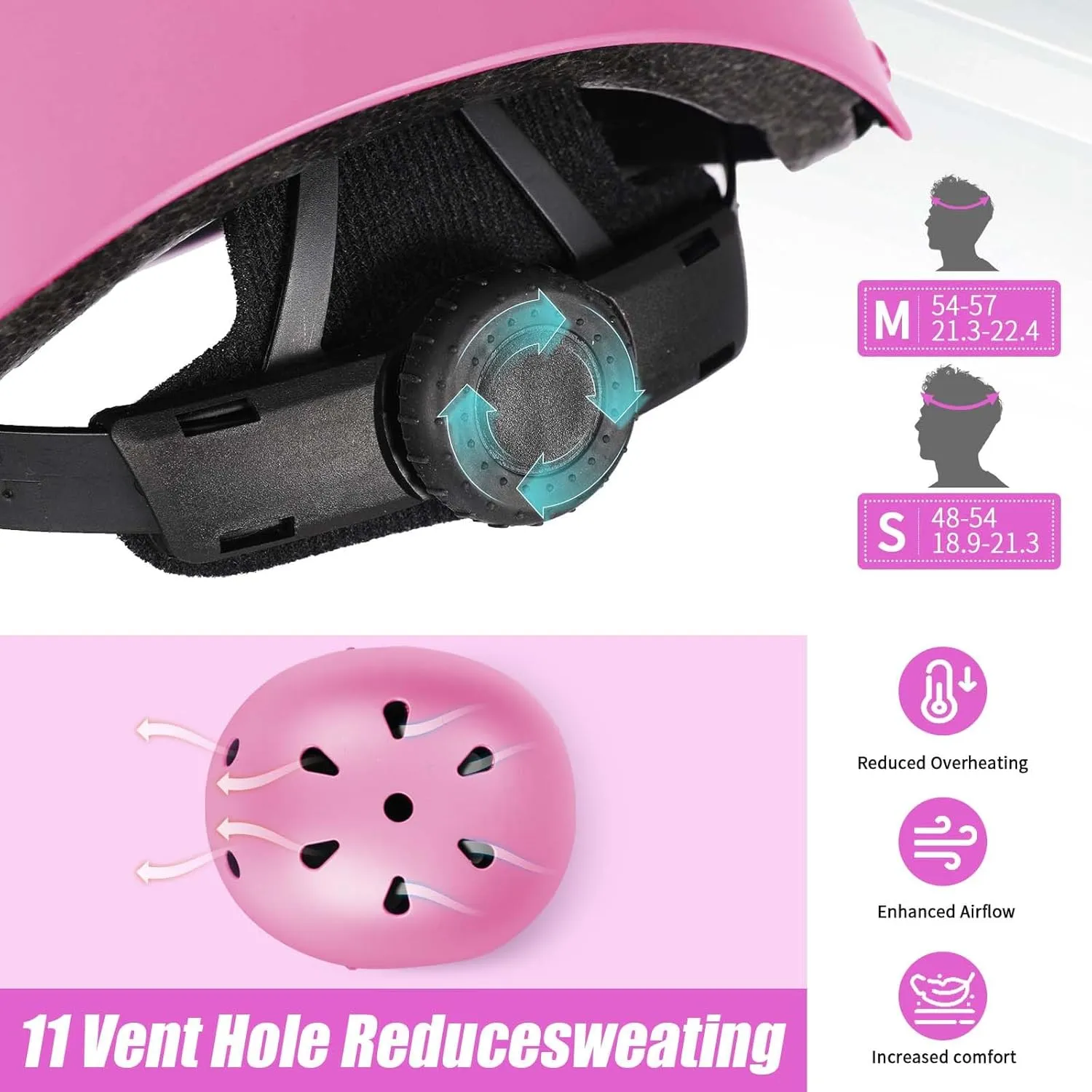 Set Knee Elbow Wrist Pads soundly for Toddler Age 3-14 Boys Girls, Bike Skateboard Hoverboard Scooter Rollerblading Helmet Set Kids Adjustable Helmet, with Sports Protective Gear 