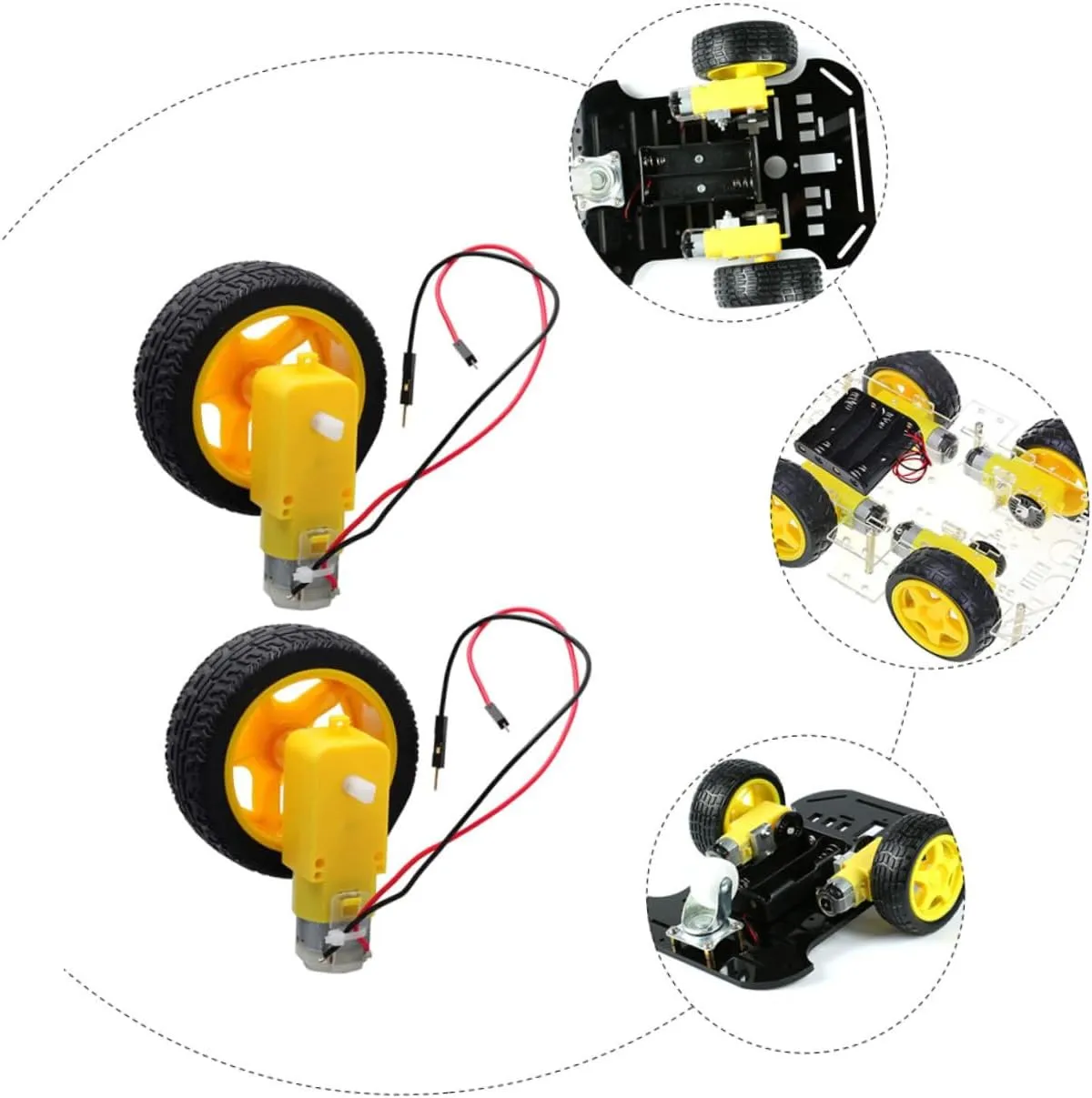 Sets Anti-Interference Gear Reduction Motor Micro Dc Motor Dual Shaft High Load Capacity for maximize capillary turn nucleus Gypsy deference Smart Car Sturdy Material Speed Adjustment VICASKY 